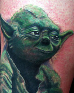 Yoda tattoo, as shown in carousel slideshow